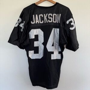 Vintage Bo Jackson Los Angeles Raiders Jersey Size 36 NFL Football Sand Knit 80s